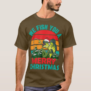 Fish You Merry Christmas in July Fishing Santa Fun T-Shirt