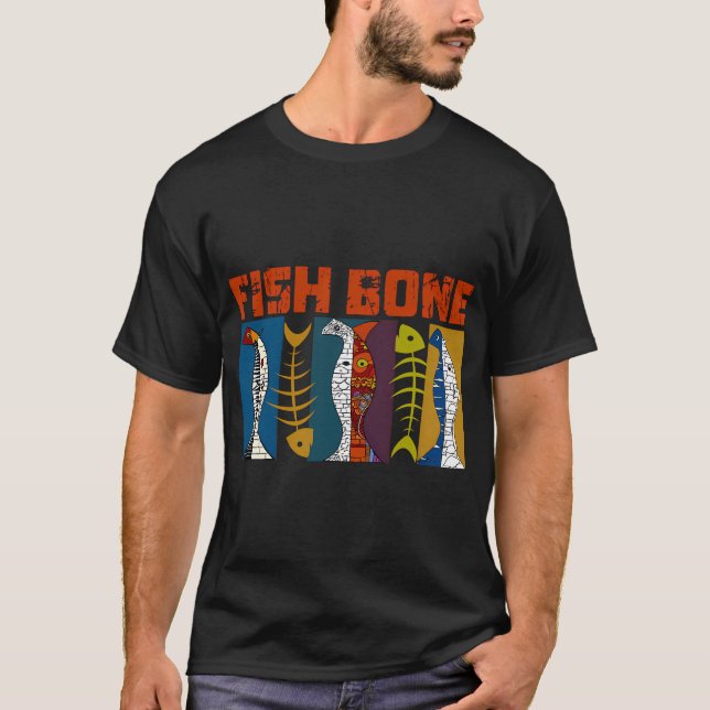 Fishbone Artistic Collage T-Shirt (Front)