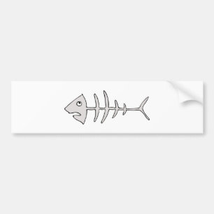 Fishbone Bumper Sticker