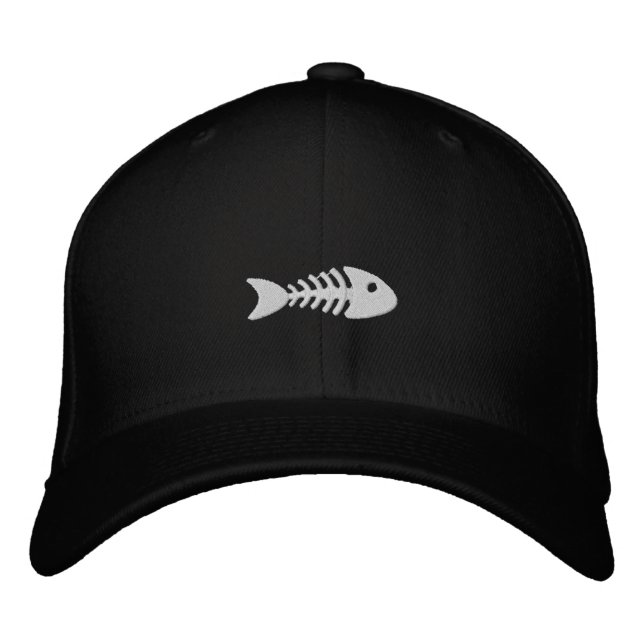 Fishbone Embroidered Hat (Front)