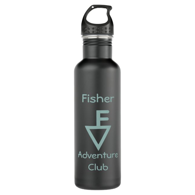 Fisher Adventure Club - Light Teal Logo 710 Ml Water Bottle (Front)