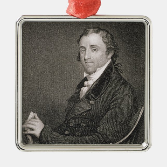 Fisher Ames, engraved by John Francis Eugene Prud' Metal Tree Decoration (Front)