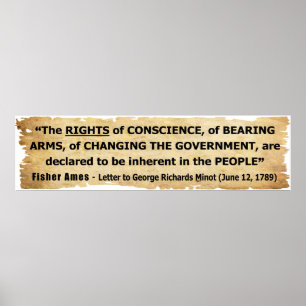 Fisher Ames Quote Rights of the People Poster