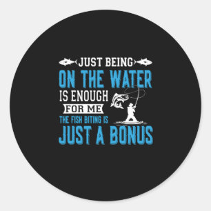 Fisher Art Just Being On The Water Classic Round Sticker