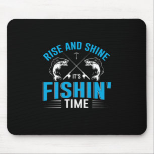 Fisher Art Rise And Shine Fishing Time Mouse Pad