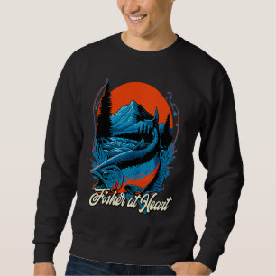 Fisher at Heart Lifestyle Fishing Habits Fisherman Sweatshirt