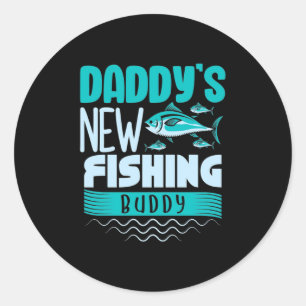 Fisher Daddy New Fishing Buddy Classic Round Sticker
