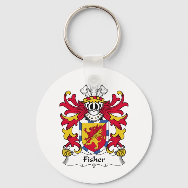 Fisher Family Crest Key Ring (Front)