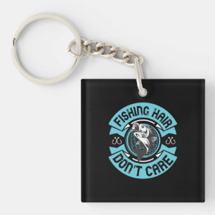 Fisher Fishing Hair Do Not Care Key Ring