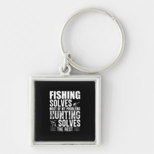 Fisher Fishing Solves Most Of My Problems Key Ring