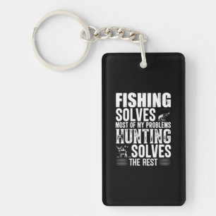 Fisher Fishing Solves Most Of My Problems Key Ring