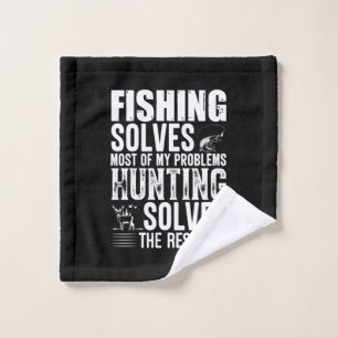 Fisher Fishing Solves Most Of My Problems Wash Cloth