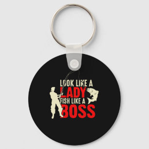Fisher Gift A Lady Fish Like A Boss Key Ring