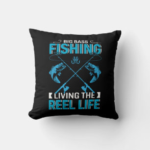 Fisher Gift Big Fishing Living The Life Cushion
