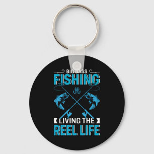 Fisher Gift Big Fishing Living The Life Key Ring