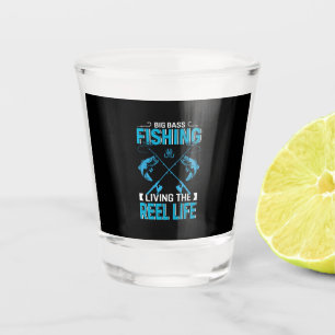 Fisher Gift Big Fishing Living The Life Shot Glass