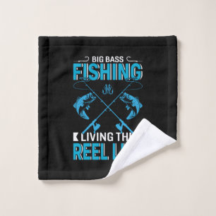 Fisher Gift Big Fishing Living The Life Wash Cloth