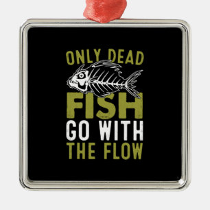 Fisher Gift Fish Go With The Flow Metal Tree Decoration