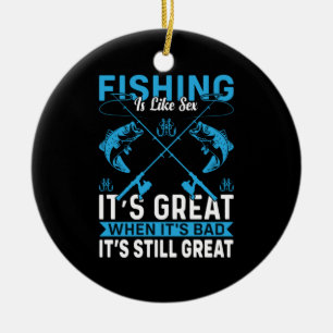 Fisher Gift Fishing Is Great Ceramic Tree Decoration