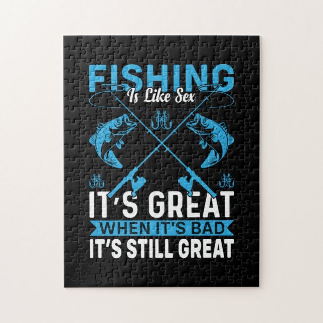 Fisher Gift Fishing Is Great Jigsaw Puzzle (Vertical)