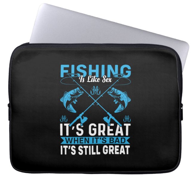 Fisher Gift Fishing Is Great Laptop Sleeve (Front)
