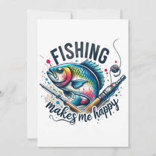 Fisher Gift Fishing Makes My Happy Holiday Card