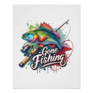 Fisher Gift Gone Fishing Poster