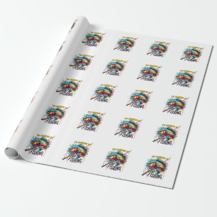 Fisher Gift I Would Rather Be Fishing Wrapping Paper
