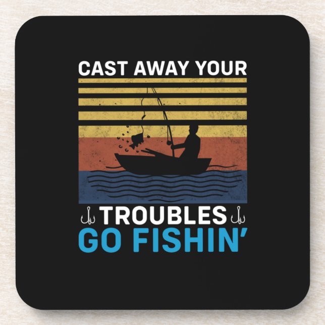 Fisher Go Fishing Coaster (Front)