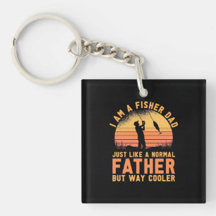 Fisher I Am A Fisher Dad Key Ring