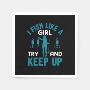 Fisher I Fish Like A Girl Napkin