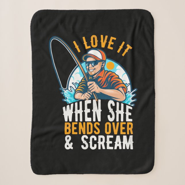 Fisher I Love It When She Scream Sherpa Blanket (Front)