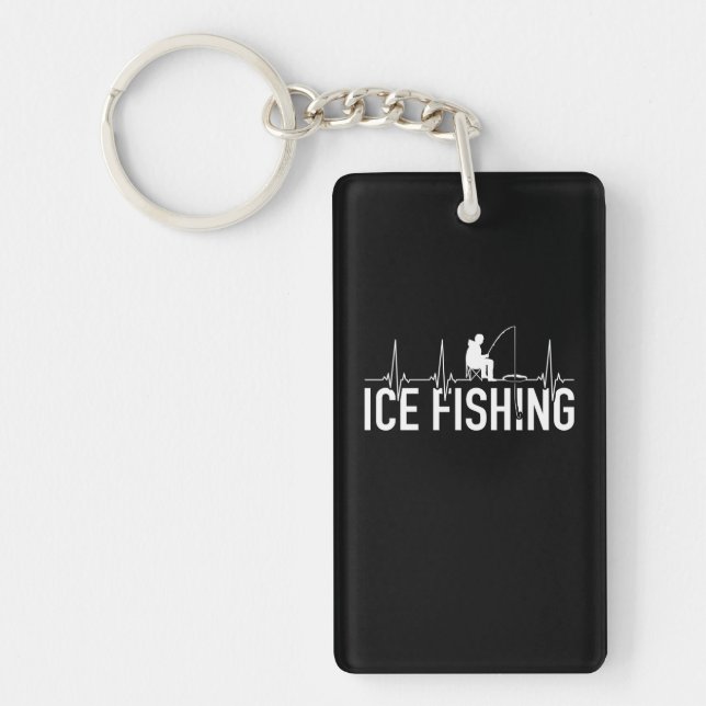 Fisher Ice Fishing Heartbeat Key Ring (Front)
