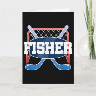 Fisher Name Boys Hockey Play Ice Rink Field Stick  Card