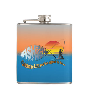 Fisher of Men   Vinyl Wrapped Hip Flask