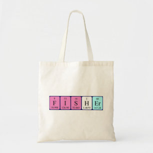 Fisher periodic table name tote bag