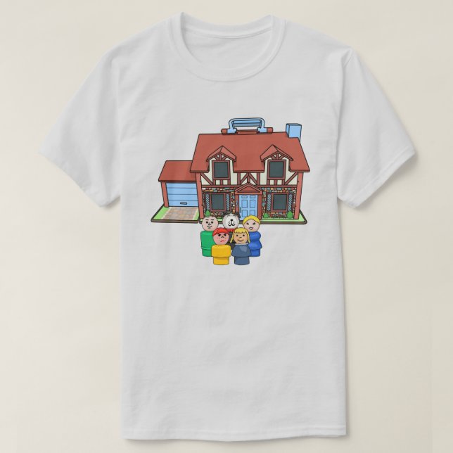 Fisher Price Little People Family With Tudor House T-Shirt (Design Front)