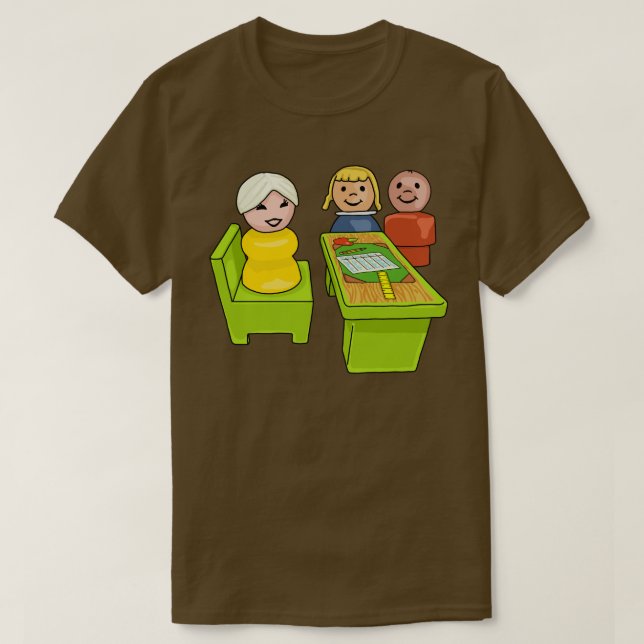 Fisher Price Little People Teacher And Students T-Shirt (Design Front)