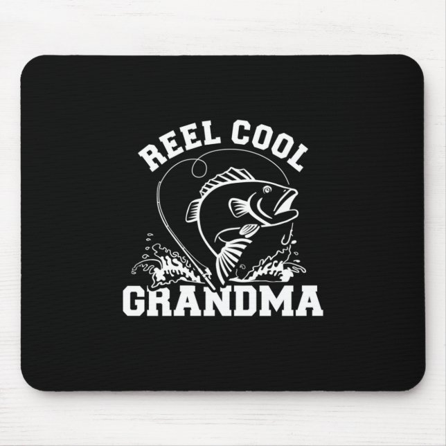 Fisher Reel Cool Grandma Mouse Pad (Front)