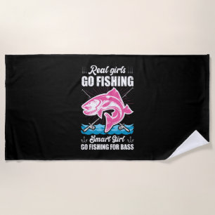 Fisher Smart Girls Go Fishing Beach Towel