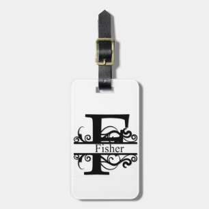 Fisher Split Monogram Luggage Tag