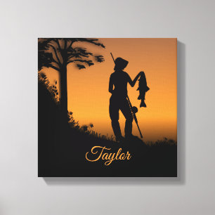 Fisher Woman at Dusk Canvas Print