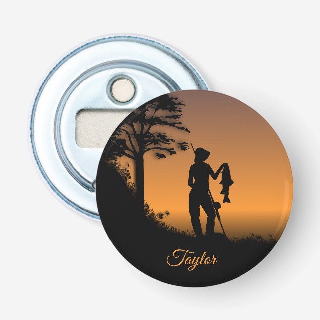 Fisher Woman at Dusk Personal Bottle Opener (Front)