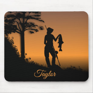 Fisher Woman at Dusk Personal Mouse Pad