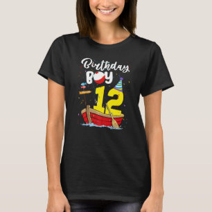 Fisherman 12th Birthday Boy Fishing 12 Year Old Th T-Shirt