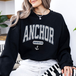 Fisherman Aesthetic Christian Distressed Script Sweatshirt