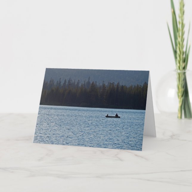 Fisherman and Son, Blank Greeting Card (Front)
