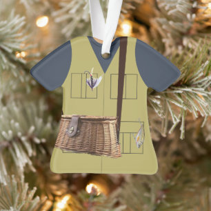 Fisherman Angler Personalized  Ornament