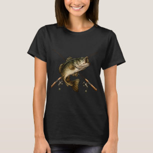 Fisherman Art for Bass Fishing Lovers T-Shirt