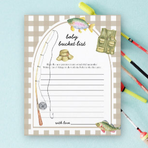 Fisherman baby shower - Baby bucket list